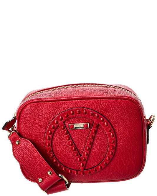 Valentino By Mario Valentino Mia Rock Leather Crossbody ONE SIZE Red