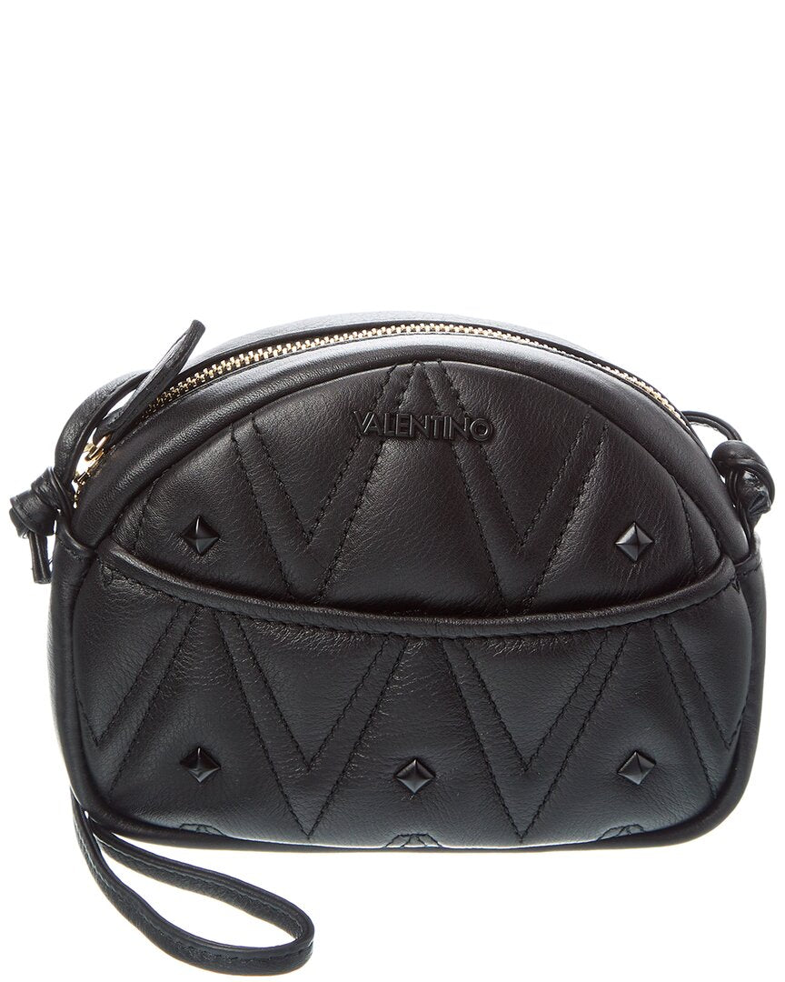 Valentino By Mario Valentino Moony Diamond Leather Crossbody ONE SIZE Black