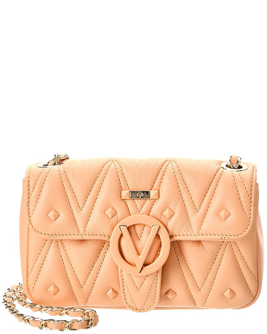 Valentino By Mario Valentino Poisson Diamond Leather Crossbody ONE SIZE Orange