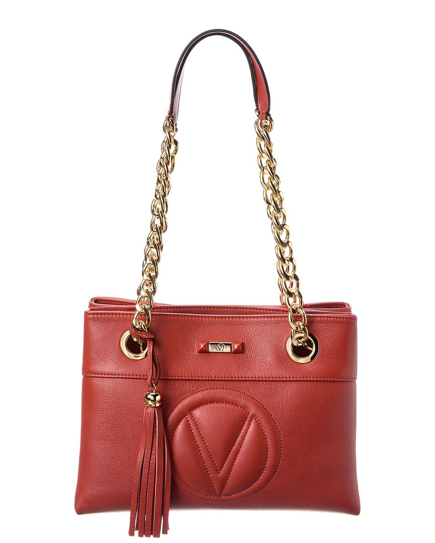 Valentino By Mario Valentino Kali Signature Leather Shoulder Bag ONE SIZE Red