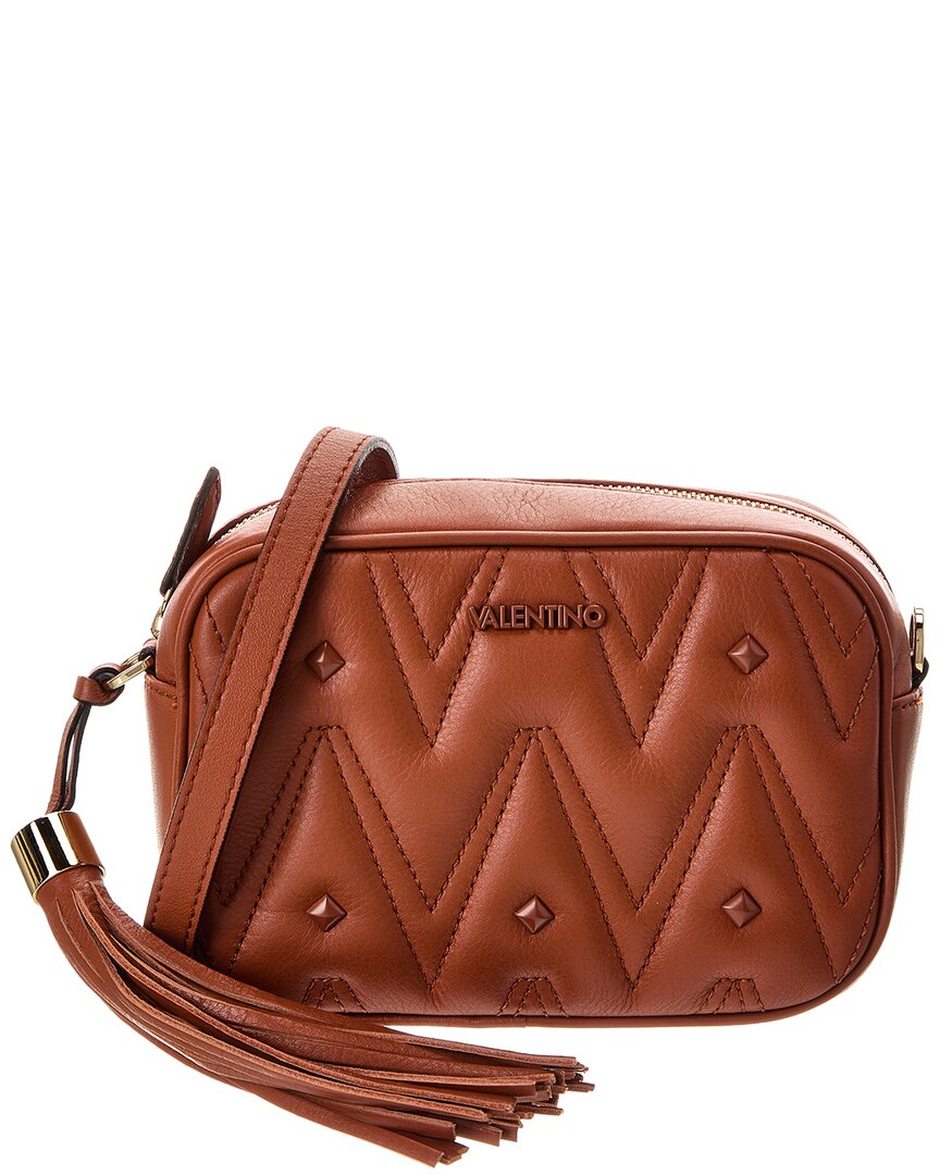 Valentino By Mario Valentino Amel Diamond Leather Crossbody ONE SIZE Cinnamon