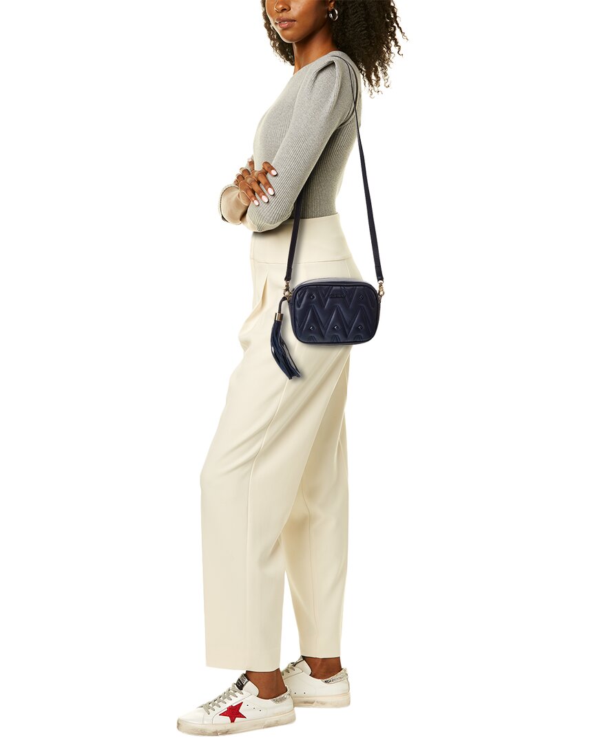 Valentino By Mario Valentino Amel Diamond Leather Crossbody