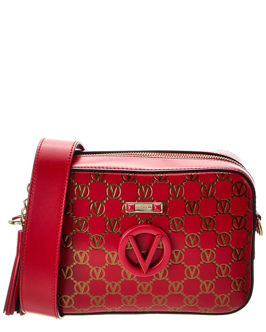 Valentino By Mario Valentino Babette Monogram Leather Crossbody ONE SIZE Red
