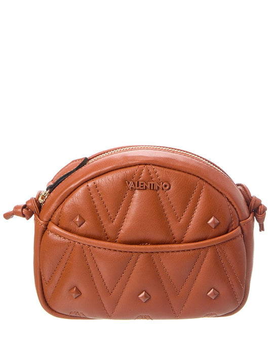 Valentino By Mario Valentino Moony Diamond Leather Crossbody ONE SIZE Cinnamon