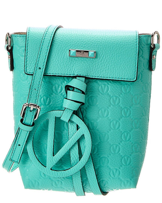 Valentino By Mario Valentino Salma Medallion Leather Crossbody ONE SIZE Green