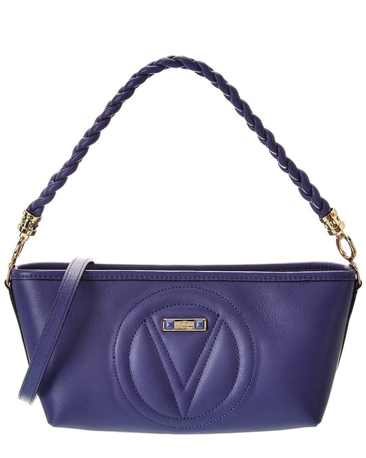 Valentino By Mario Valentino Grace Signature Leather Shoulder Bag ONE SIZE Blue
