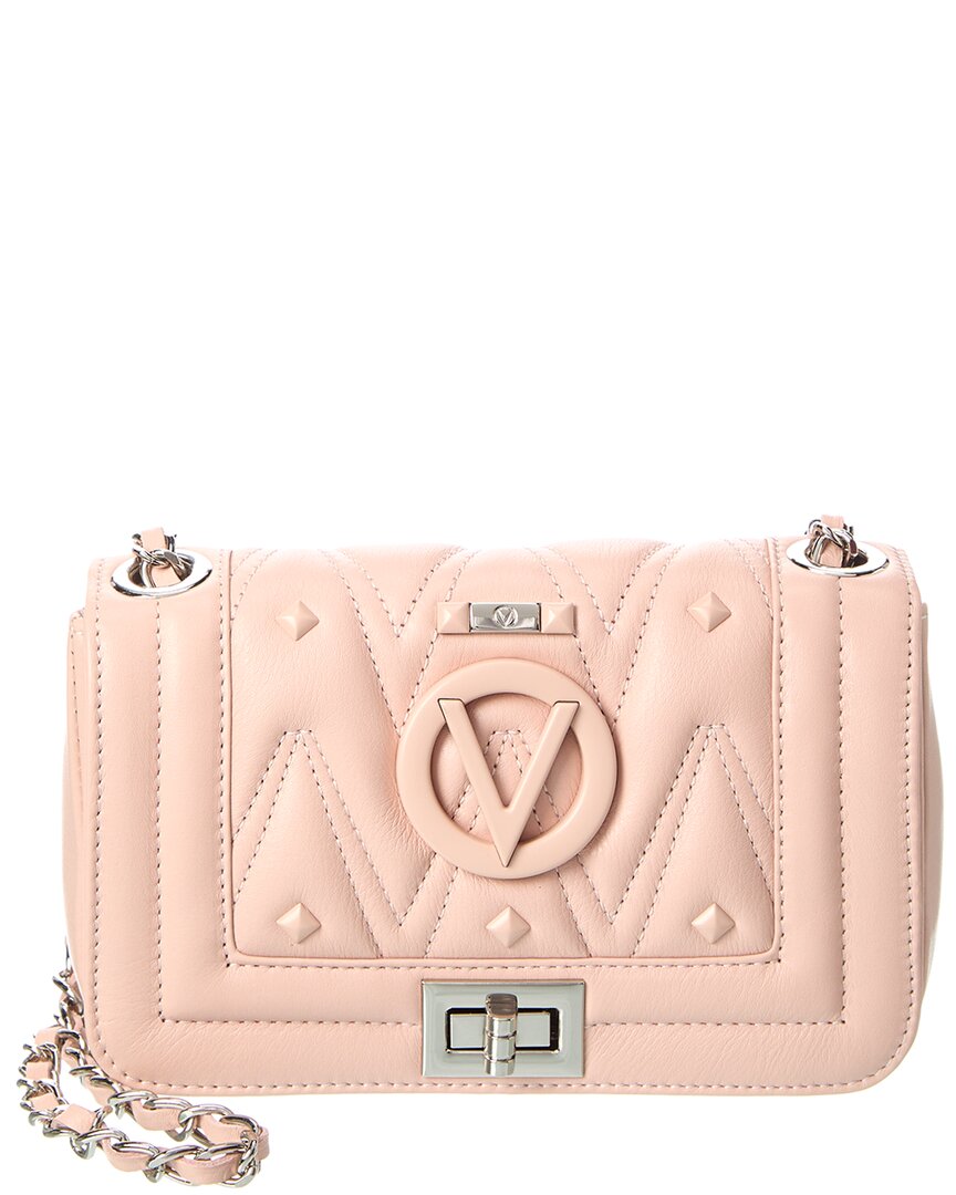 Valentino By Mario Valentino Beatriz Diamond Leather Shoulder Bag ONE SIZE Pink
