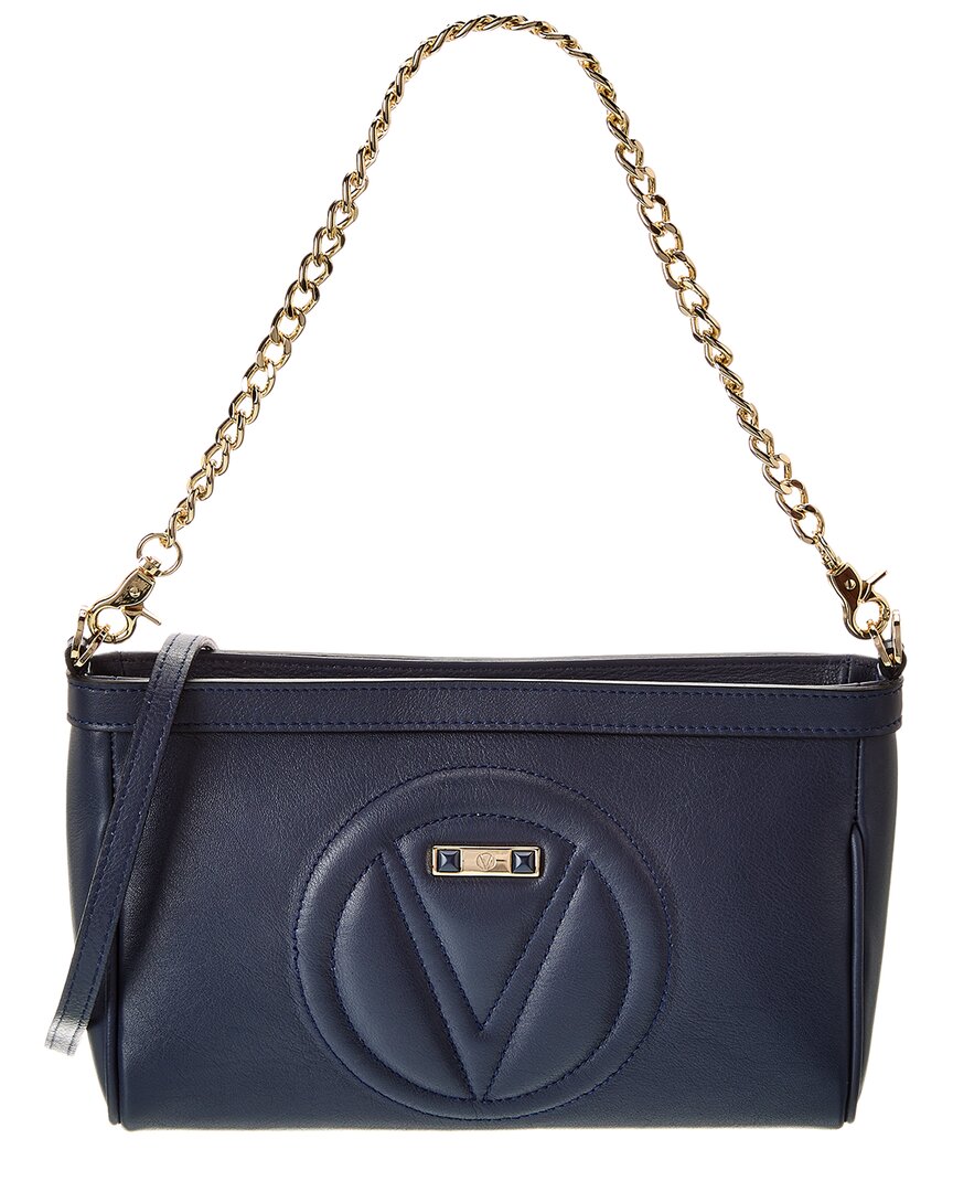 Valentino By Mario Valentino Celia Signature Leather Shoulder Bag ONE SIZE Blue