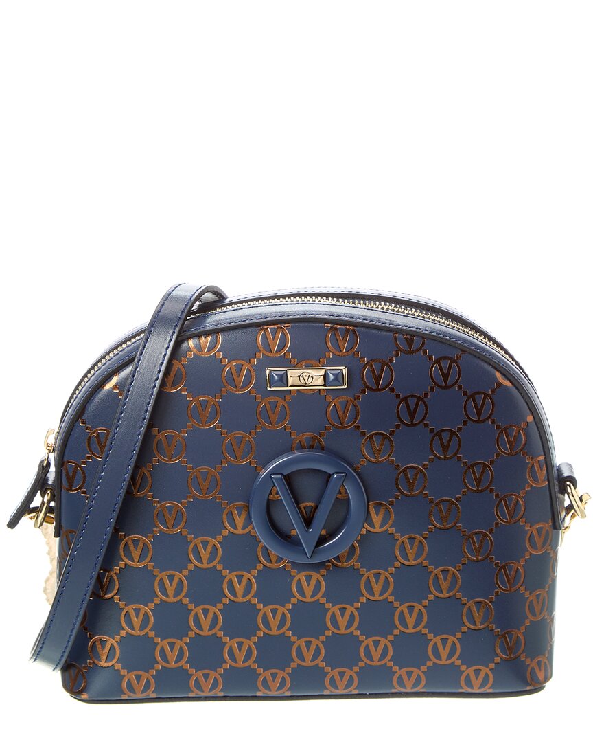 Valentino By Mario Valentino Diana Monogram Leather Crossbody ONE SIZE Blue