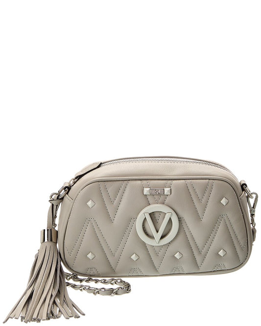 Valentino By Mario Valentino Bella Diamond Leather Crossbody ONE SIZE Grey Multi