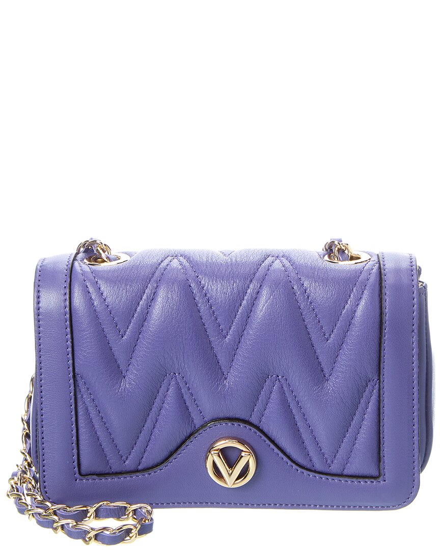Valentino By Mario Valentino Lady Diamond Leather Crossbody ONE SIZE Blue