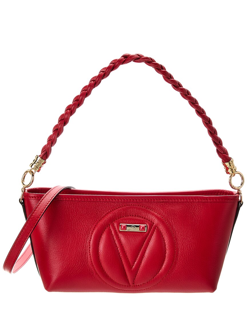 Valentino By Mario Valentino Grace Signature Leather Shoulder Bag ONE SIZE Red