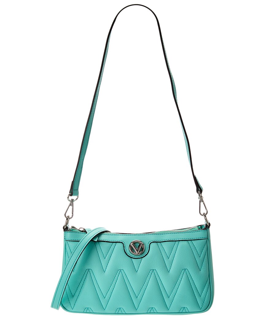 Valentino By Mario Valentino Jeanette Diamond Leather Shoulder Bag ONE SIZE Green