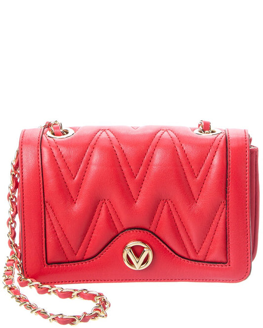 Valentino By Mario Valentino Lady Diamond Leather Crossbody ONE SIZE Red