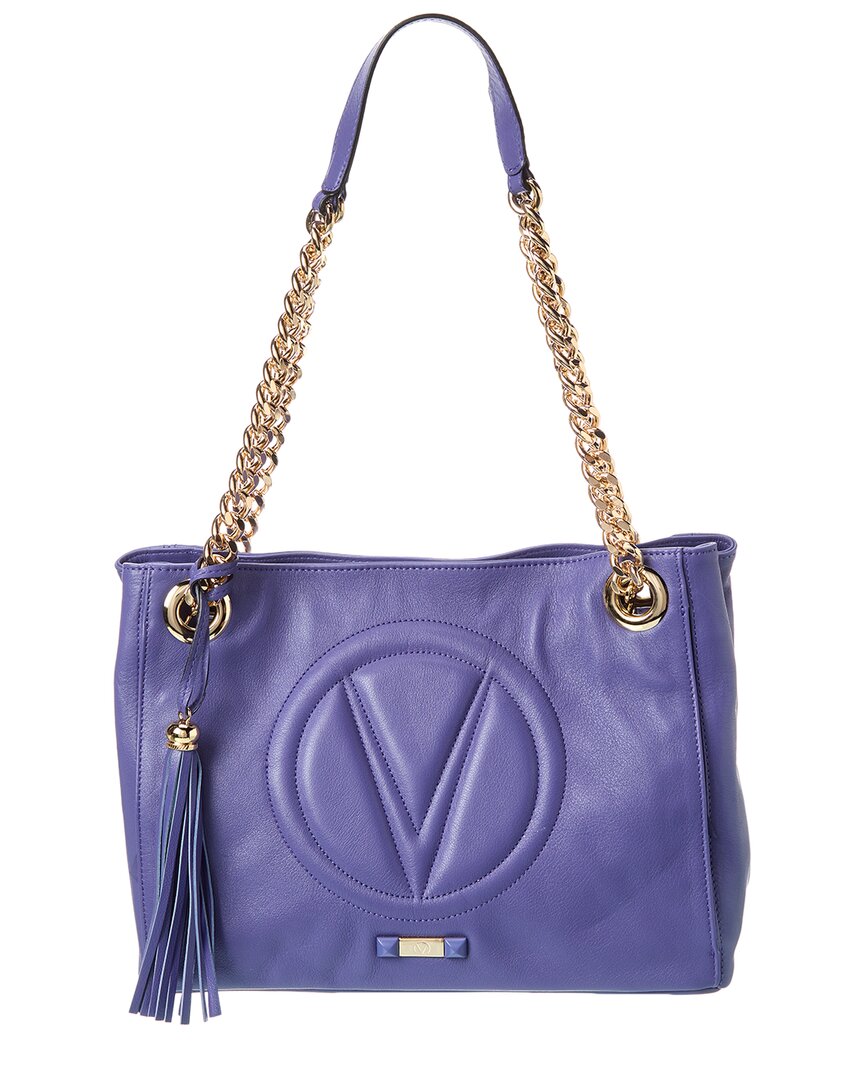 Valentino By Mario Valentino Luisa Signature Leather Shoulder Bag ONE SIZE Blue