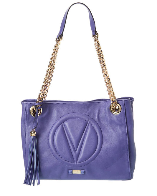Valentino By Mario Valentino Luisa Signature Leather Shoulder Bag ONE SIZE Blue