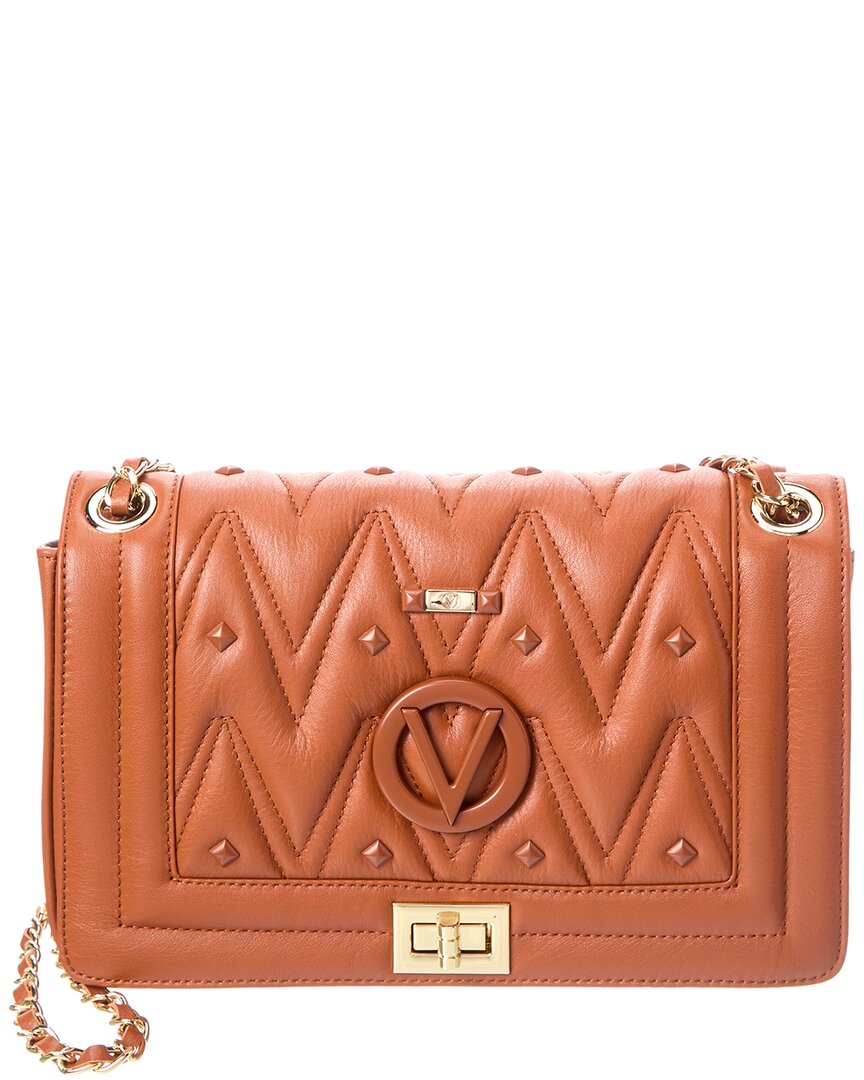 Valentino By Mario Valentino Alice Diamond Leather Shoulder Bag ONE SIZE Cinnamon