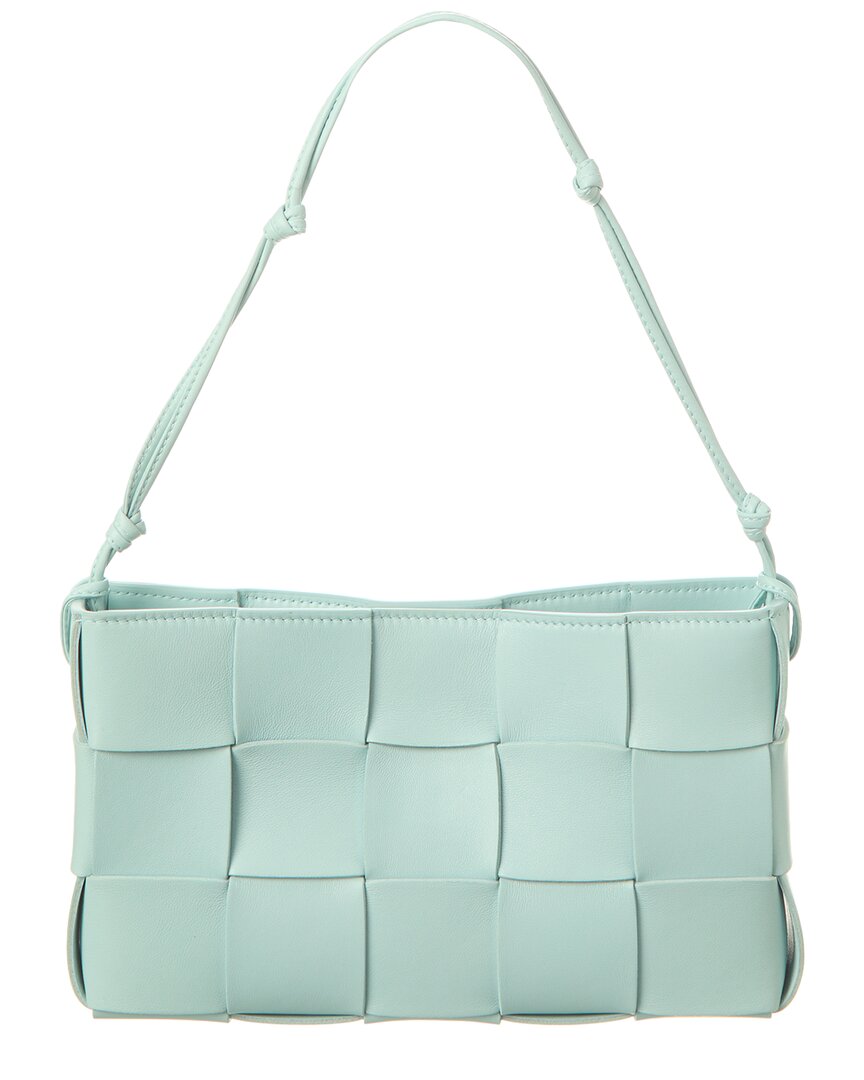 Bottega Veneta Cassette Mini Intreccio Leather Shoulder Bag ONE SIZE Blue