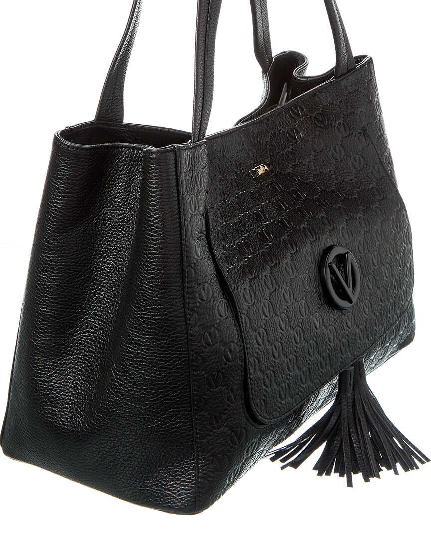 Valentino By Mario Valentino Ollie Dollaro Monogram Leather Tote