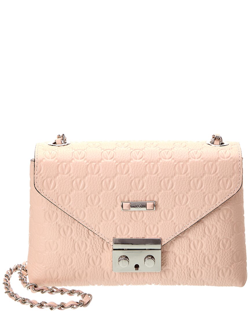 Valentino By Mario Valentino Isabelle Dollaro Monogram Leather Crossbody ONE SIZE Pink