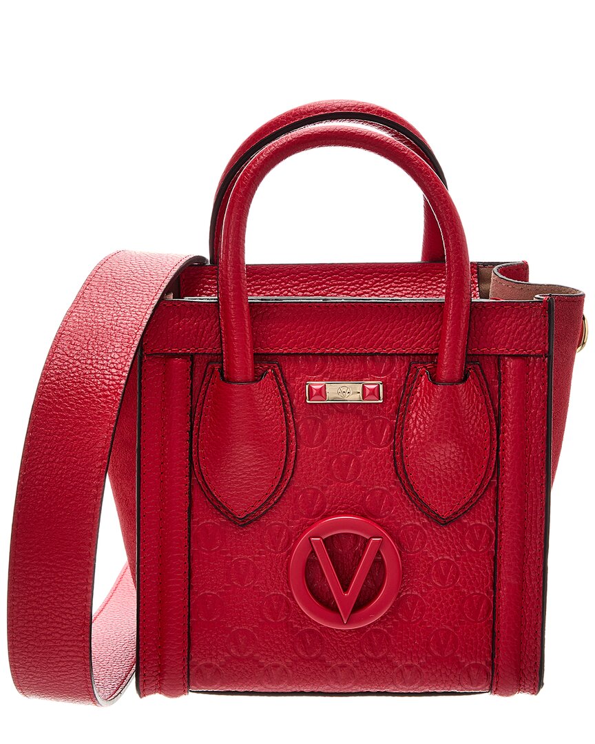Valentino By Mario Valentino Eva Dollaro Monogram Leather Tote ONE SIZE Red