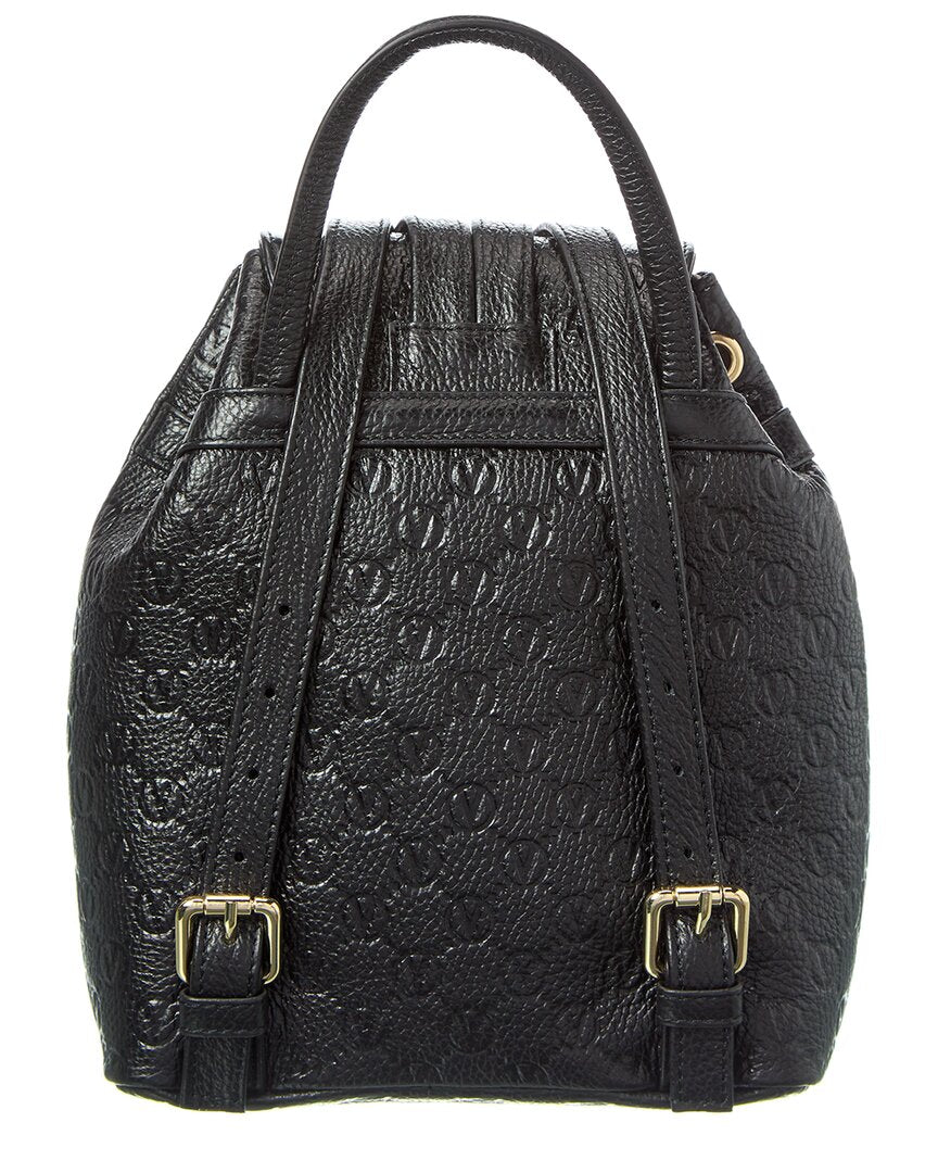 Valentino By Mario Valentino Abraham Dollaro Monogram Leather Backpack