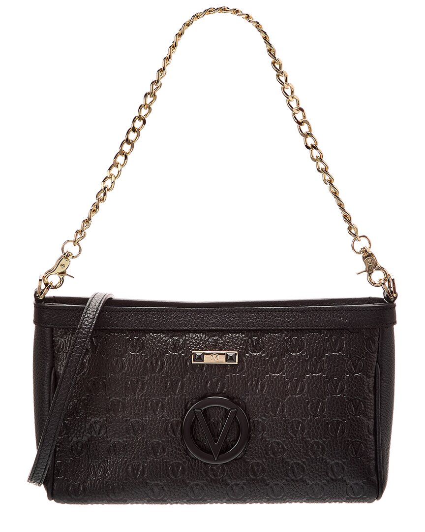 Valentino By Mario Valentino Celia Dollaro Monogram Leather Satchel ONE SIZE Black