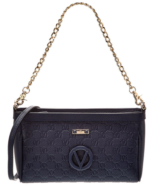 Valentino By Mario Valentino Celia Dollaro Monogram Leather Satchel ONE SIZE Blue