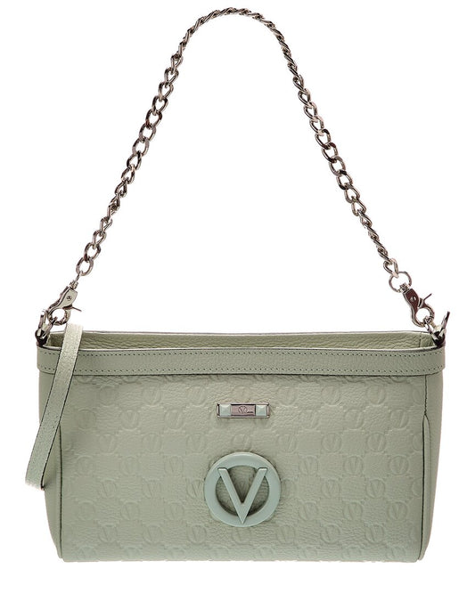 Valentino By Mario Valentino Celia Dollaro Monogram Leather Satchel ONE SIZE Green