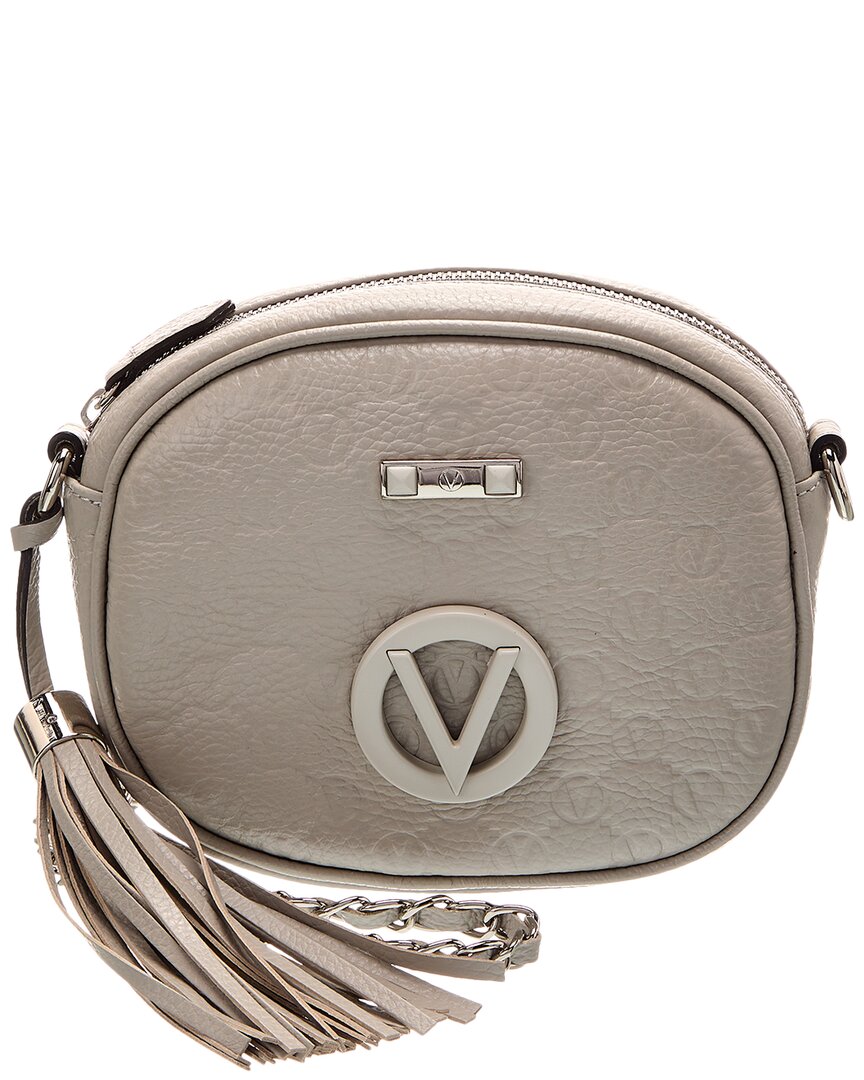 Valentino By Mario Valentino Nina Dollaro Monogram Leather Crossbody ONE SIZE Grey Multi