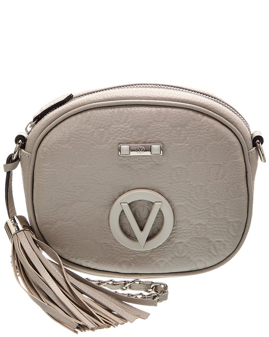 Valentino By Mario Valentino Nina Dollaro Monogram Leather Crossbody ONE SIZE Grey Multi