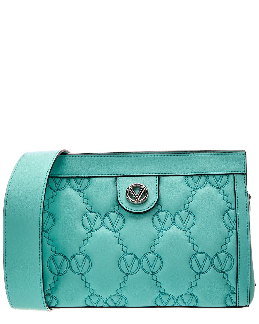 Valentino By Mario Valentino Amber Monogram Matelasse Leather Crossbody ONE SIZE Green