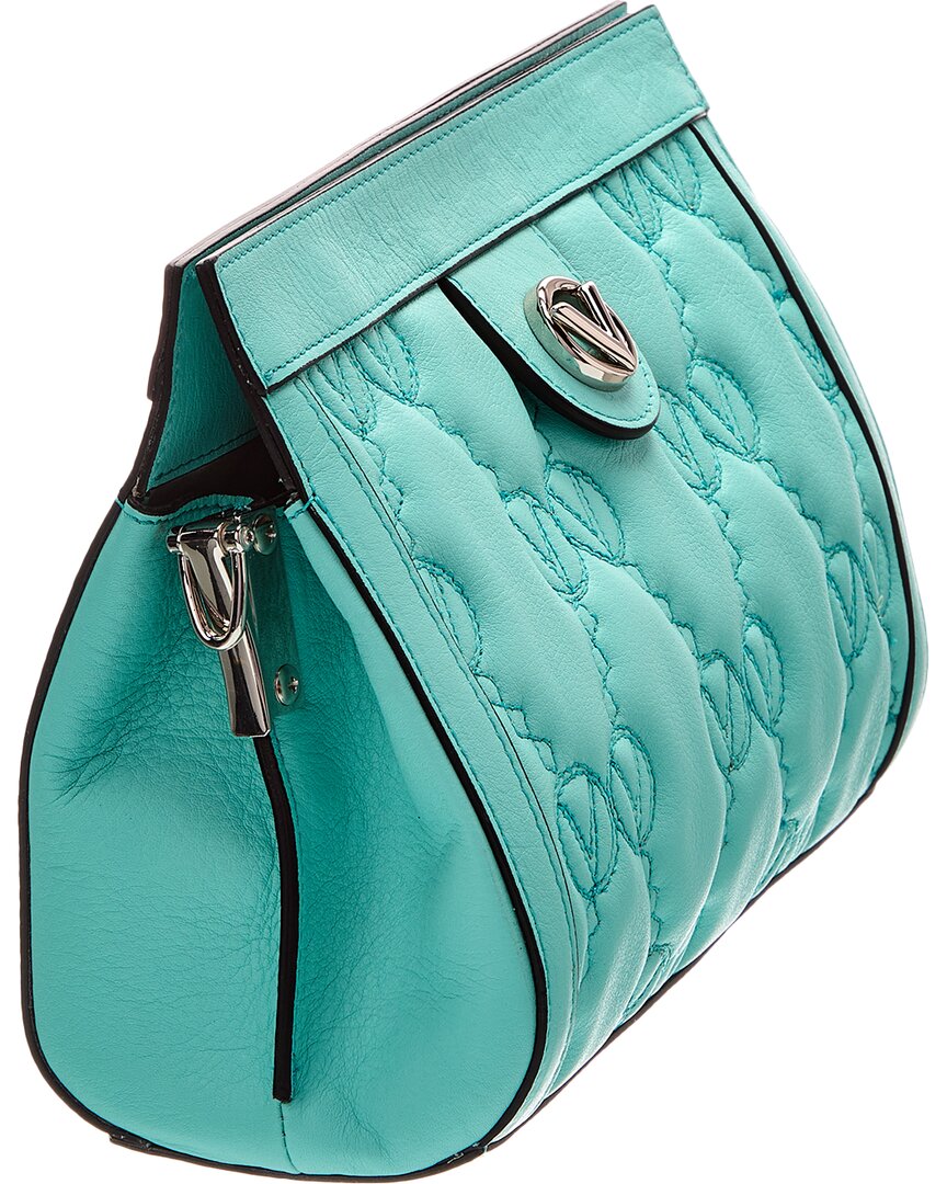 Valentino By Mario Valentino Amber Monogram Matelasse Leather Crossbody