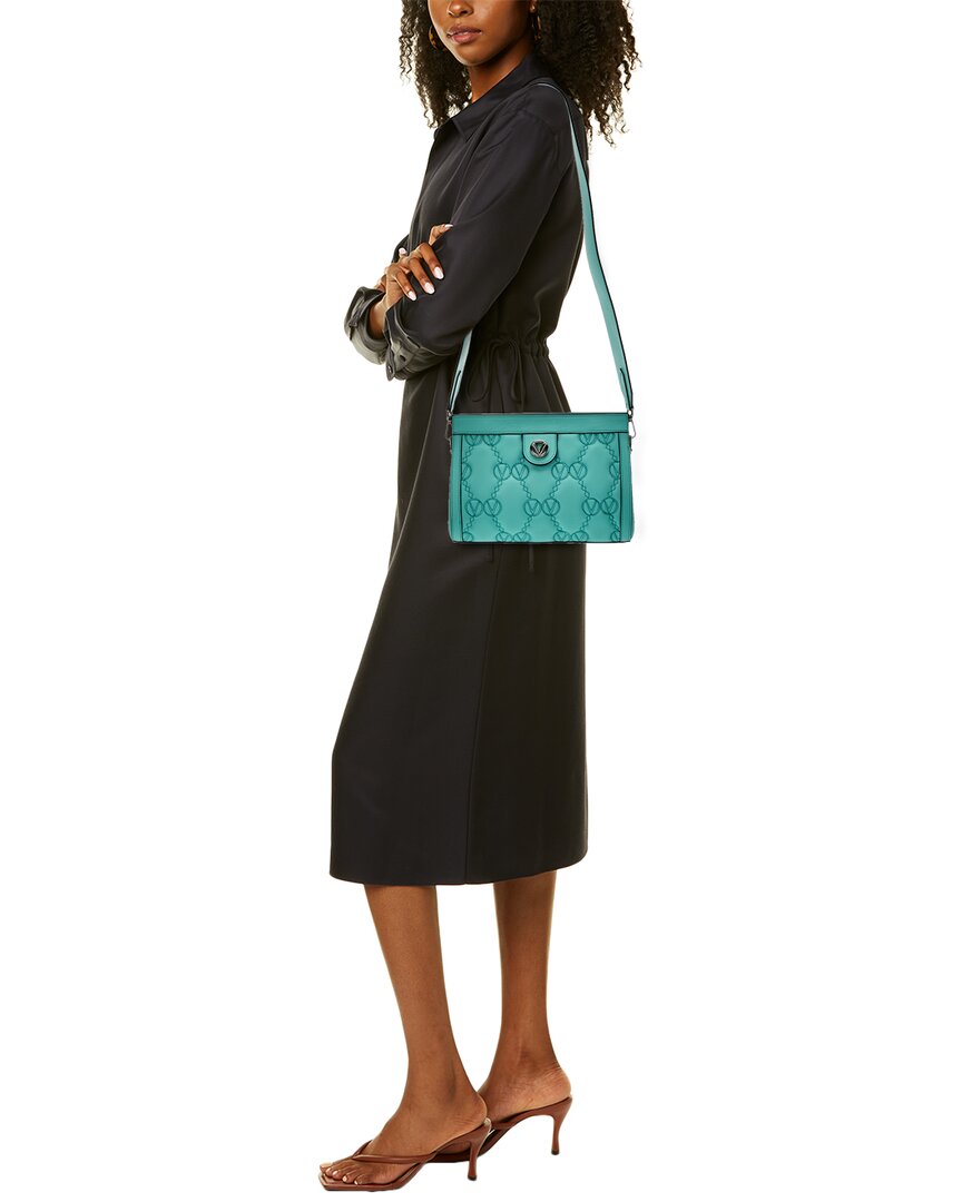 Valentino By Mario Valentino Amber Monogram Matelasse Leather Crossbody