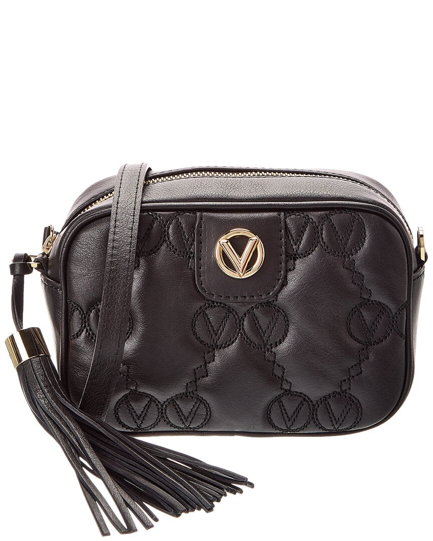 Valentino By Mario Valentino Amel Monogram Leather Crossbody ONE SIZE Black
