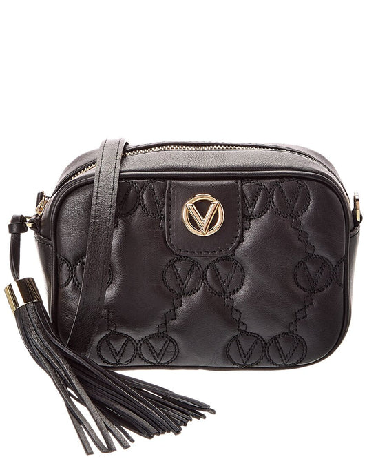 Valentino By Mario Valentino Amel Monogram Leather Crossbody ONE SIZE Black