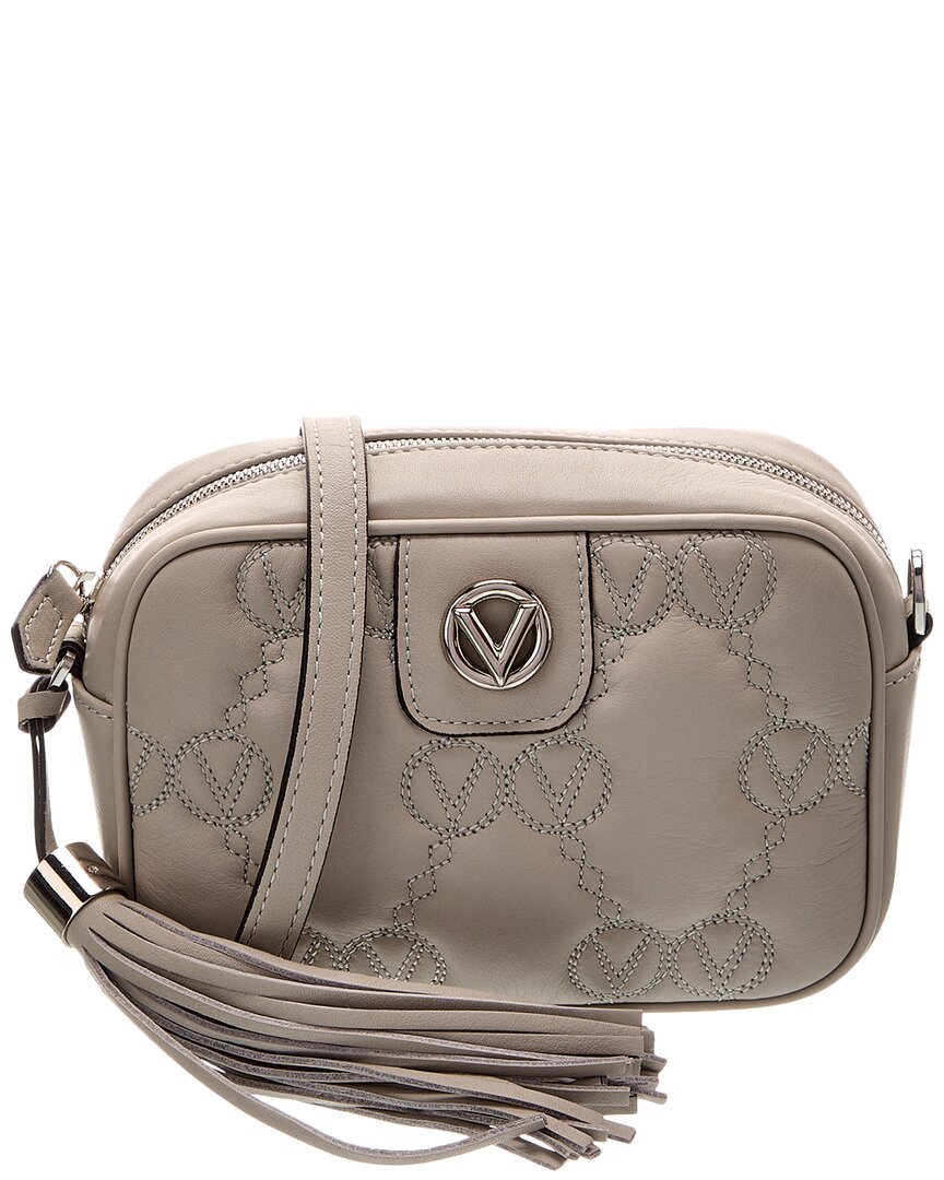 Valentino By Mario Valentino Amel Monogram Leather Crossbody ONE SIZE Grey Multi