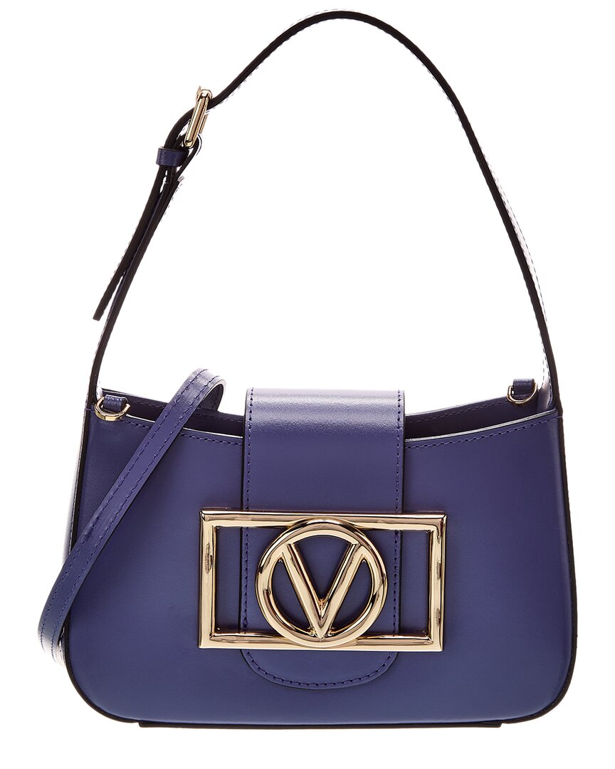 Valentino By Mario Valentino Kai Super V Leather Crossbody ONE SIZE Blue