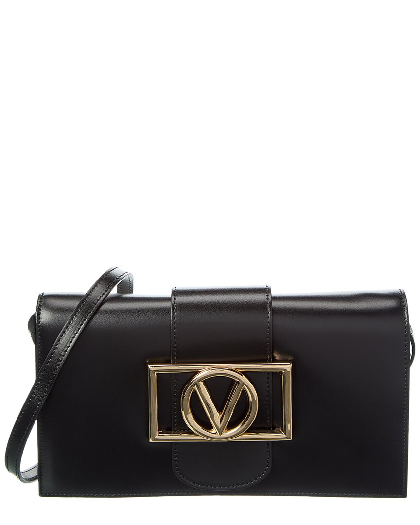 Valentino By Mario Valentino Cady Super V Leather Shoulder Bag ONE SIZE Black