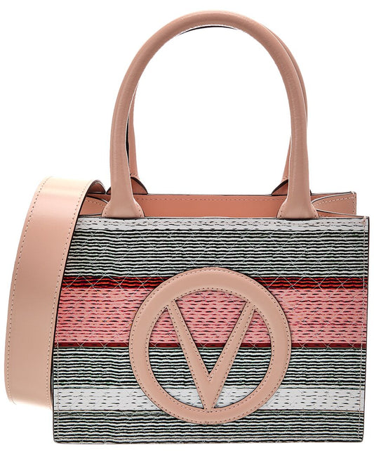 Valentino By Mario Valentino Marie Tresse Leather Tote ONE SIZE Pink