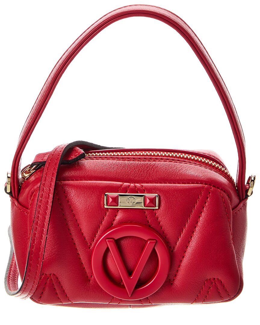 Valentino By Mario Valentino Tinette Diamond Leather Shoulder Bag ONE SIZE Red