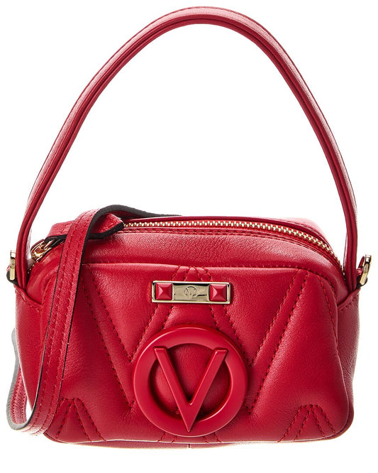 Valentino By Mario Valentino Tinette Diamond Leather Shoulder Bag ONE SIZE Red