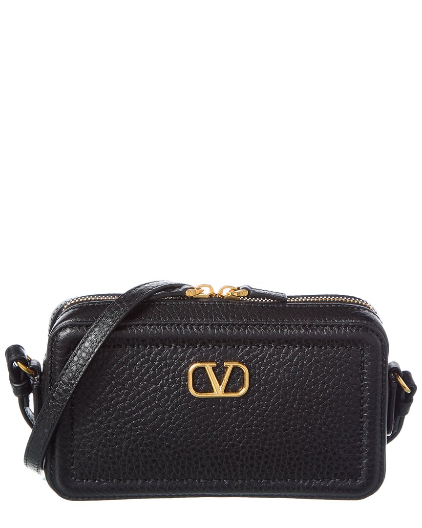 Valentino Vlogo Alltime Mini Leather Camera Bag ONE SIZE Black