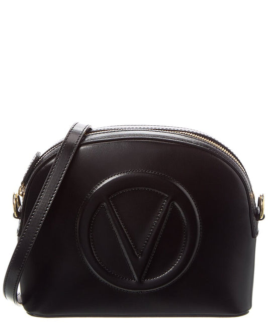 Valentino By Mario Valentino Diana Broderie Leather Crossbody ONE SIZE Black