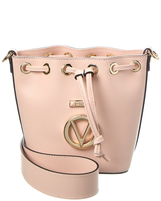 Valentino By Mario Valentino Jules Bonbonniere Leather Bucket Bag ONE SIZE Pink