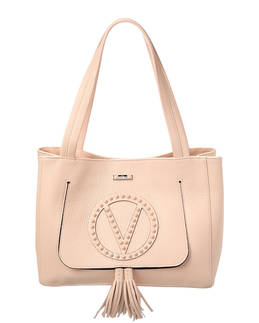 Valentino By Mario Valentino Estelle Rock Leather Tote ONE SIZE Pink