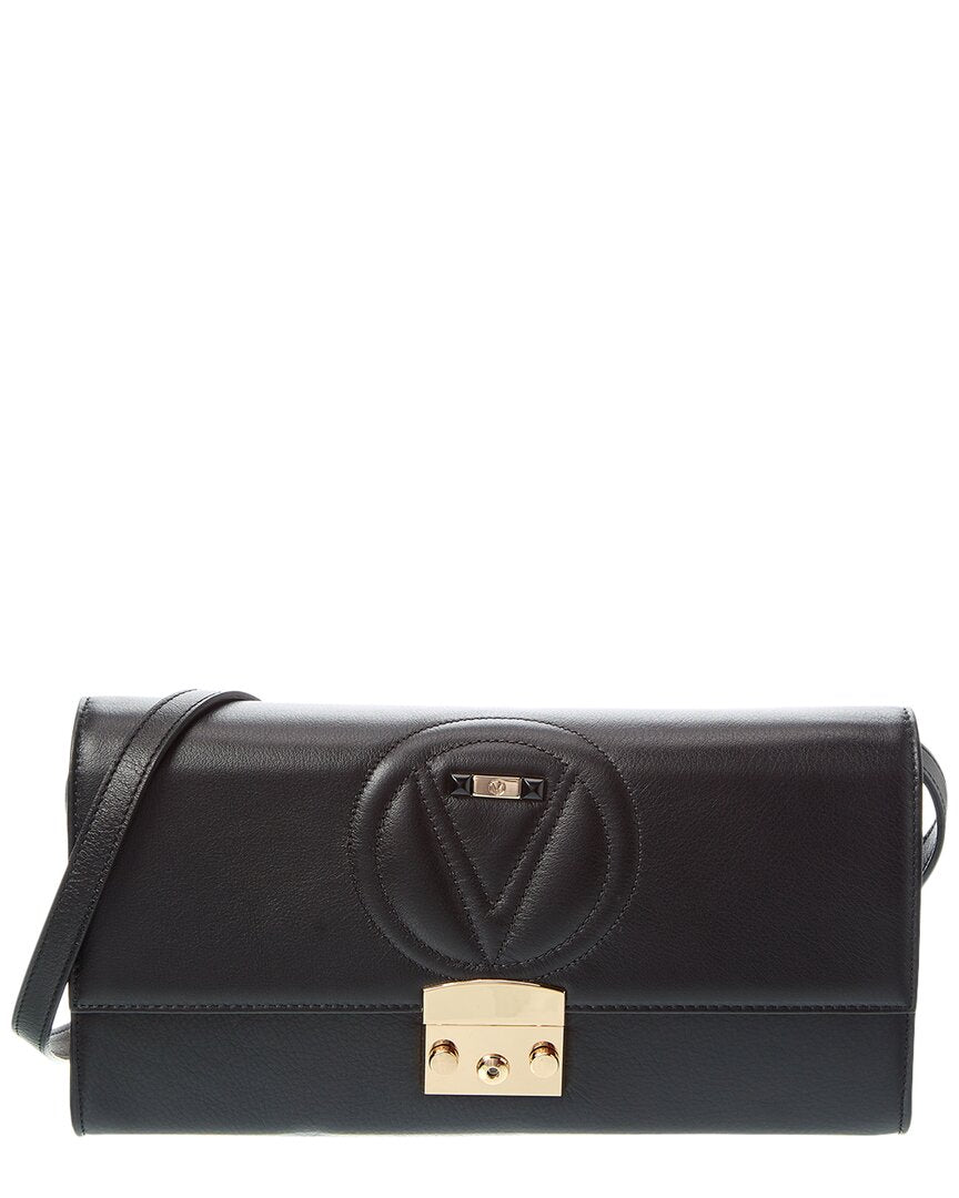 Valentino By Mario Valentino Cocotte Signature Leather Shoulder Bag ONE SIZE Black