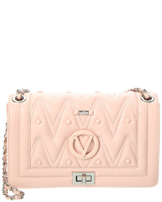 Valentino By Mario Valentino Alice Diamond Leather Shoulder Bag ONE SIZE Pink