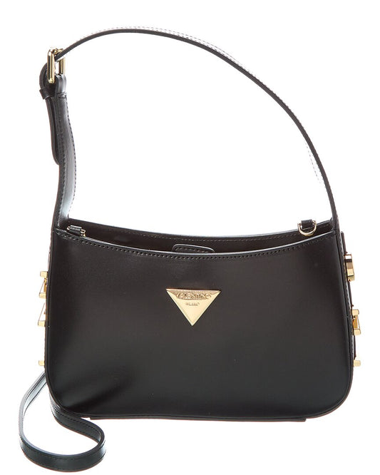 Valentino By Mario Valentino Kai Valent Leather Crossbody ONE SIZE Black