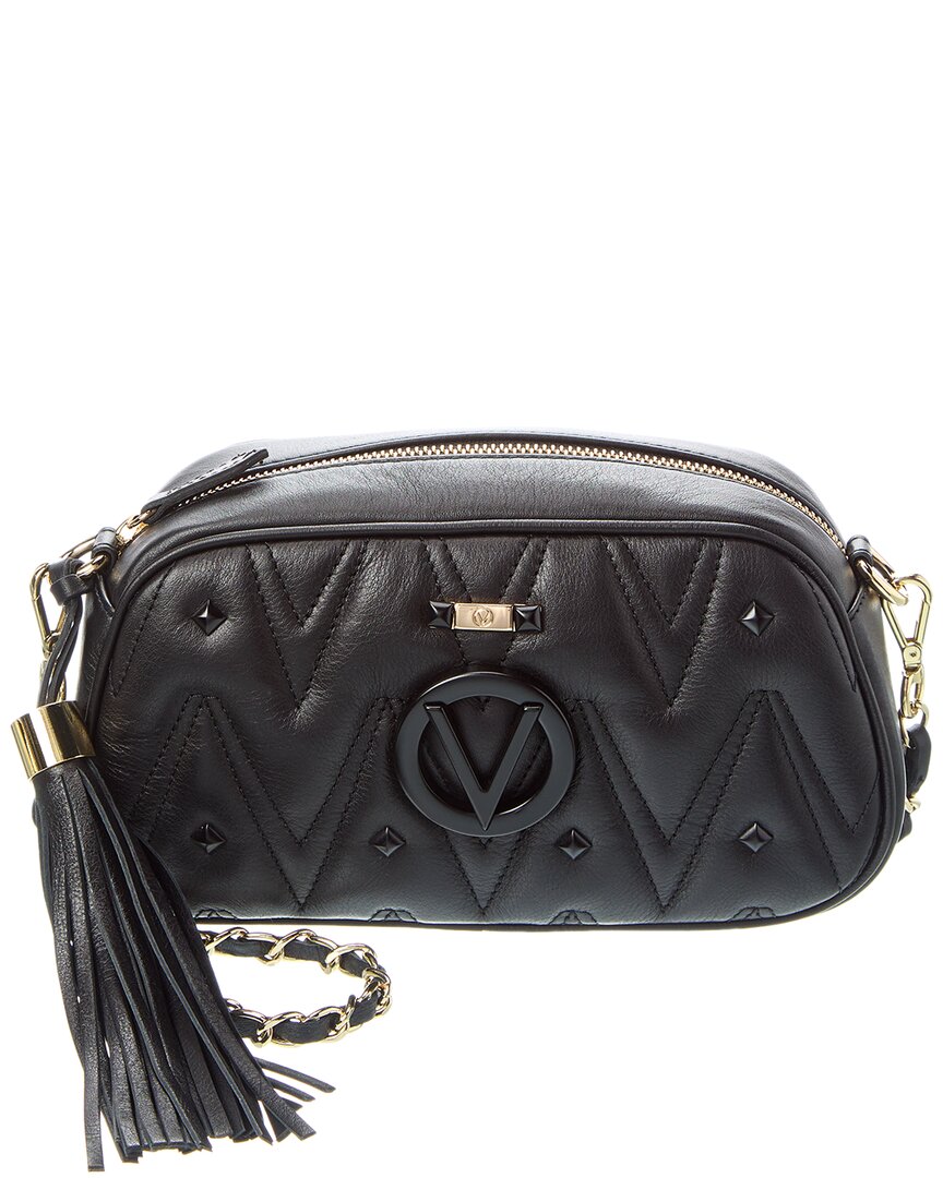 Valentino By Mario Valentino Bella Diamond Leather Crossbody ONE SIZE Black